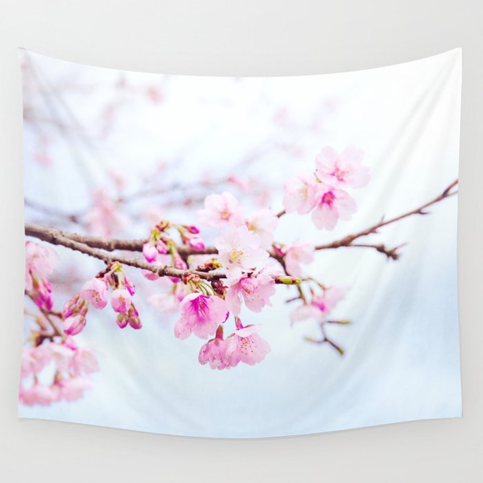 cherry blossom wall tapestry