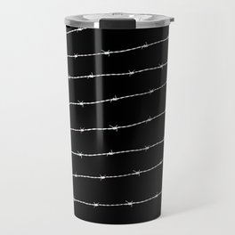 Cool black and white barbed wire pattern Travel Mug