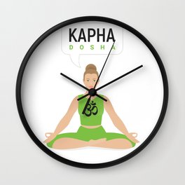 Kapha dosha. Ayurveda. Wall Clock | Padmasana, Graphicdesign, Character, Digital, Pretty, Symbol, Dosha, Lady, Yoga, Lotus 