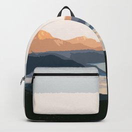 Cutout Art of Mountains Backpack