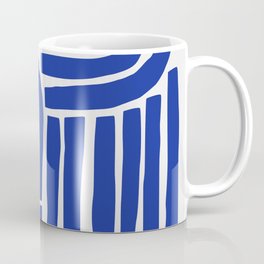 S and U Coffee Mug | Blue, Blueart, Scandinavian, Minimalblue, Acrylic, Graphicdesign, Pattern, Bohemian, Abstractblue, Bluepattern 