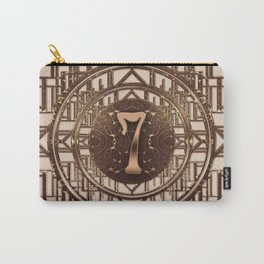 Art Deco Burlesque Characters - Number 7 Gold 7 Carry-All Pouch