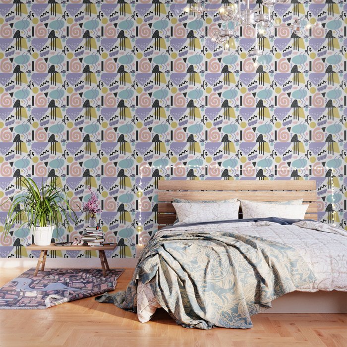 Muted Memphis Wallpaper By Bickspics Society6