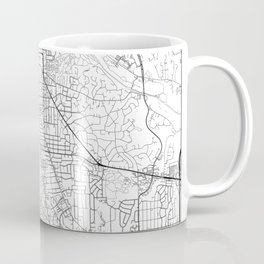 Ann Arbor, Michigan Map Art (White) Coffee Mug