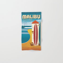 Malibu, Surfrider Beach California Hand & Bath Towel