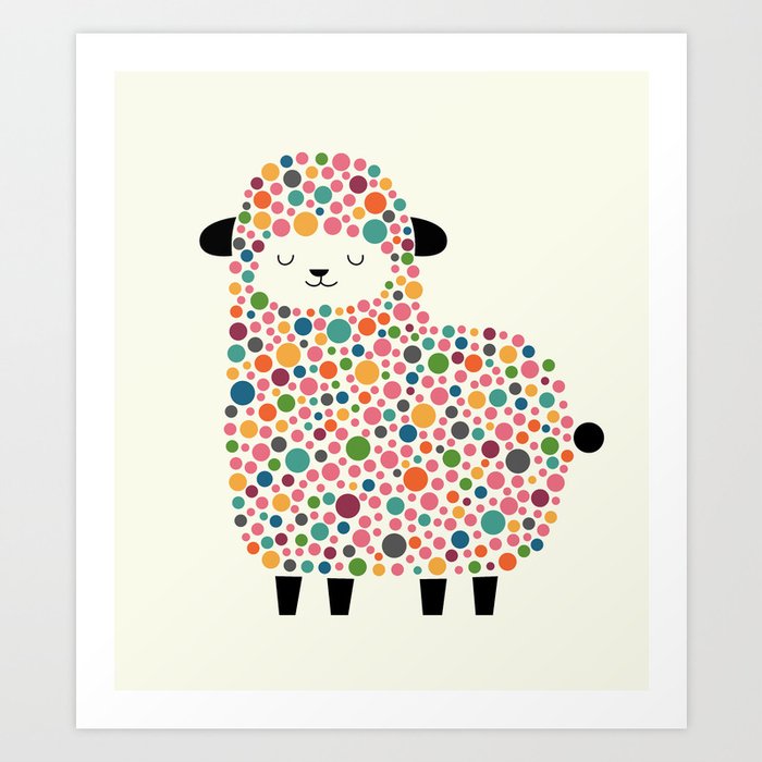 Découvrez le motif BUBBLE SHEEP par Andy Westface en affiche chez TOPPOSTER