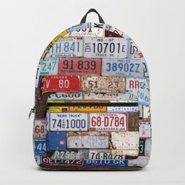 State License Plate Collage Backpack