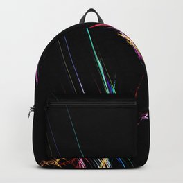Black  Background with rainbow Pattern cutest Backpack