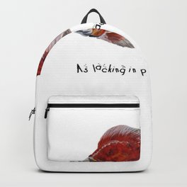 As Lacking In Privacy As A Goldfish Backpack | Funny, Animal, Painting, Typography 