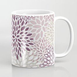 Floral Blooms in Purple Coffee Mug