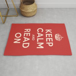 Keep Calm and Read On (Red) Rug