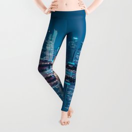 WATER REFLECT PHOTOGRAPHY OF CITYSCAPE Leggings