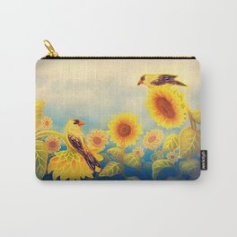 Gold Sunflowers Carry-All Pouch
