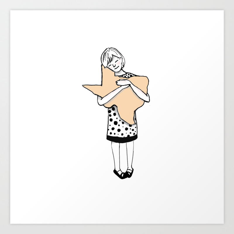 pics Society6 Art Print Sizes texas size hug art print by ktmaude