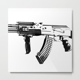 AK-47 Metal Print | Popart, Bullet, War, Navy, Rap, Machinegun, Graphicdesign, Hiphop, Pop Art, Gun 