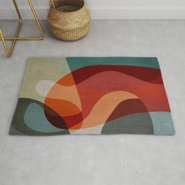 MCM Abstract Red Beige II Rug