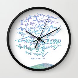 My Help Comes From The Lord - Psalm 121:1~2 Wall Clock