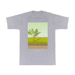 Rice Fields in Bali, Indonesia T Shirt | Landscape, Ricefields, Bali, Illustration, Retro, Palmtree, Drawing, Adventure, Bananatree, Vintage 