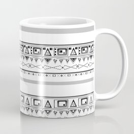 Black with gray and white pattern . Coffee Mug