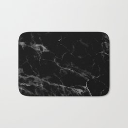 Black Marble Badematte | Digital, Texture, Blackmarble, Hipster, Trendy, Stone, Black and White, Nature, Black And White, Pattern 