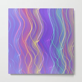 Purple Electric Rainbow Metal Print | Bolt, Pop Art, Purple, Rainbow, Neon, Electricity, Wobblystripes, Electricrainbow, Colors, Lightning 