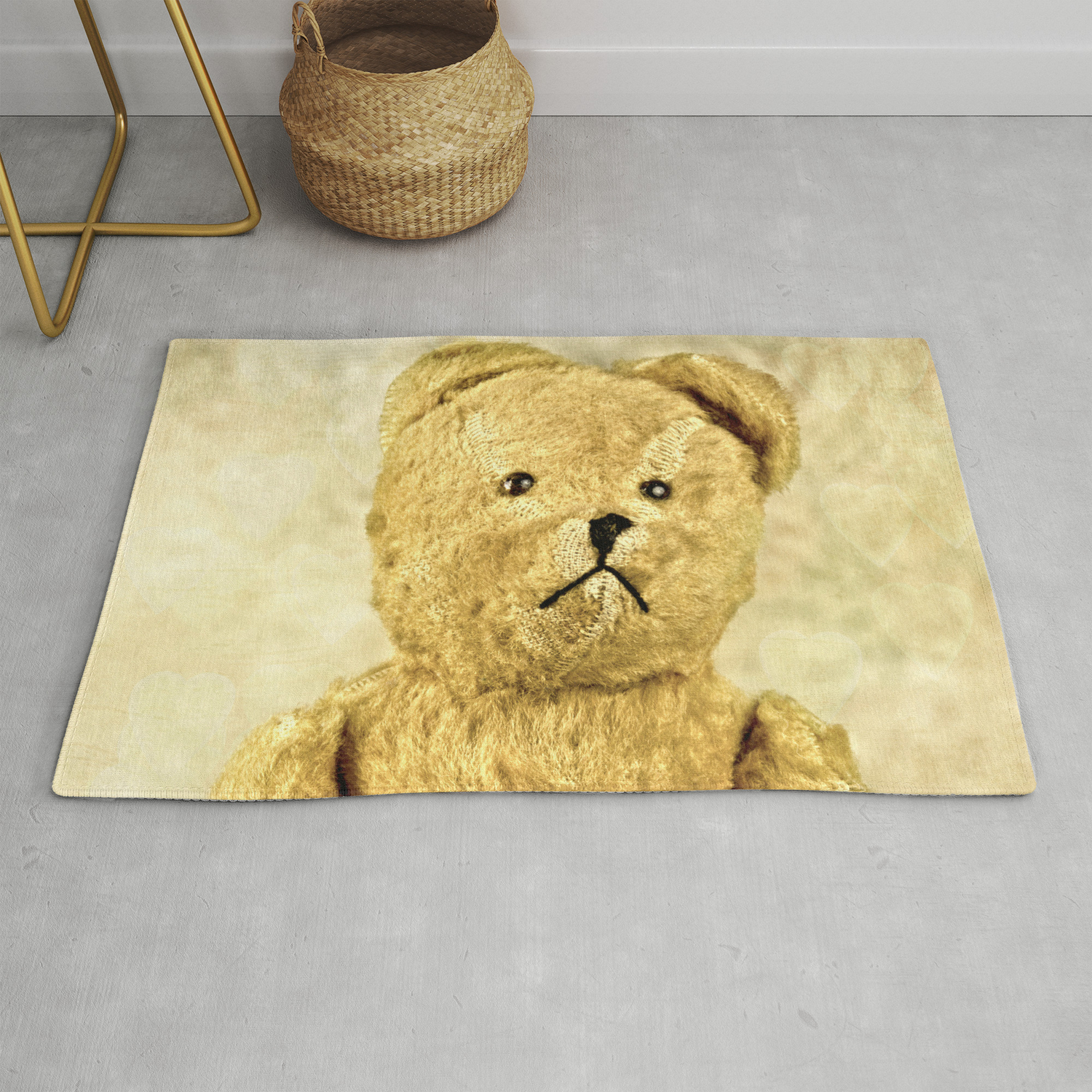 plush bear rug