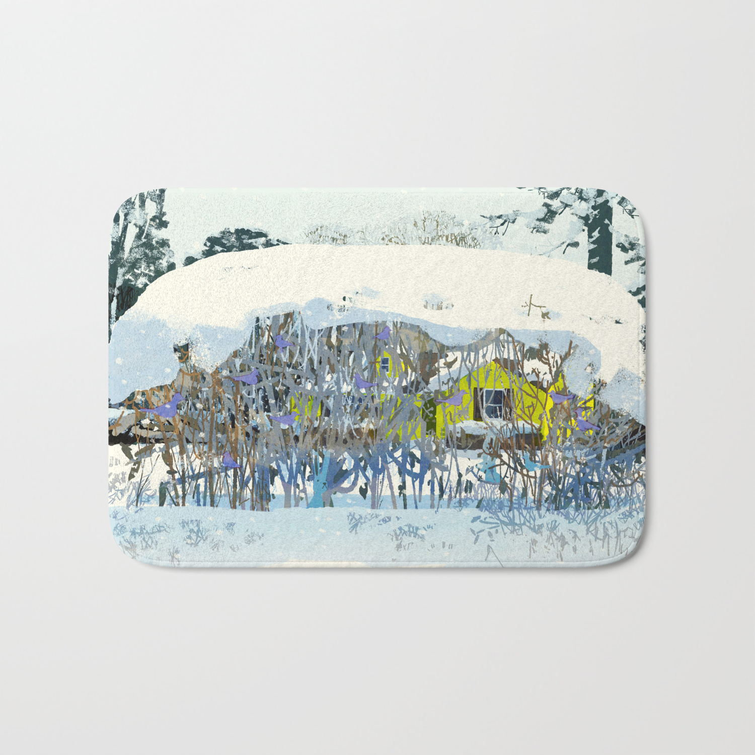 Let Your Winter Garden Go Wild Bath Mat By Tatsurokiuchi Society6