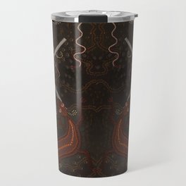 Three Billabongs - Australian Aboriginal Art Theme Travel Mug