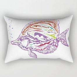 Purple Tropical Fish Rectangular Pillow