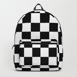 pattern checkerboard black white gift idea Backpack