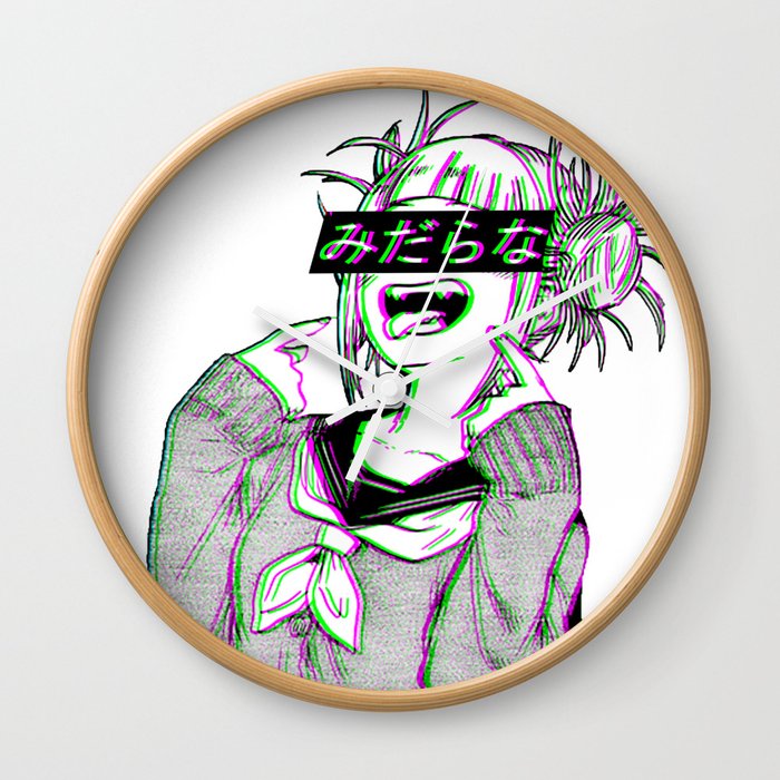Lewd Sad Japanese Anime Aesthetic Wall Clock By Poser Boy Society6