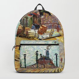 The Factory (1887) by Vincent Van Gogh Backpack