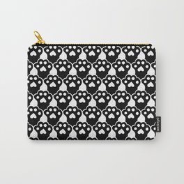 Cute cat paw pattern black and white Carry-All Pouch
