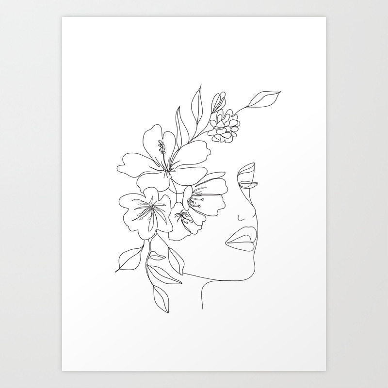 minimal line art woman face ii art print by nadja1 society6 minimal line art woman face ii art print by nadja1