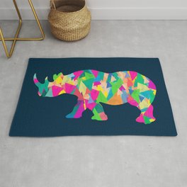Abstract Rhino Rug