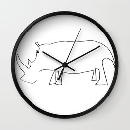 Line Rhino Wall Clock