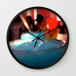 Blue Red Cereza Wall Clock