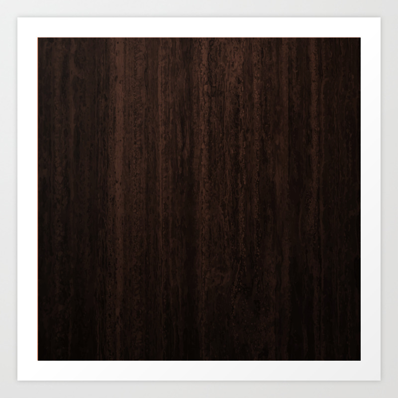 Very Dark Coffee Table Wood Texture Art Print By Createdprototype Society6