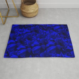 A202 Rich Blue and Black Abstract Design Rug