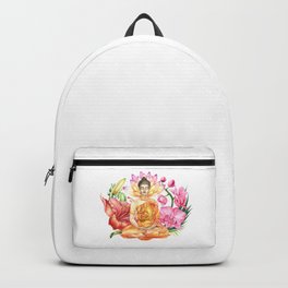 Buddha in flowers Backpack