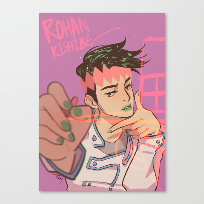 Rohan Kishibe Canvas Print By Firamin Society6 Rohan kishibe accompanies kyouka izumi, a manga magazine editor, to a buy house at a village far off from civilization. rohan kishibe canvas print by firamin