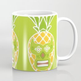 Tiki Lucha Libre Yellow and Chartreuse Coffee Mug