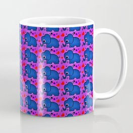 Blue Moon Elephants on a Love Mission Coffee Mug