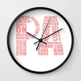 Medical Physician Assistant Graduation Gift Word Cloud PA  Wall Clock