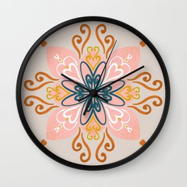 Mandala (Pink Flower) Wall Clock