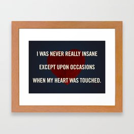 Insane Love Framed Art Print