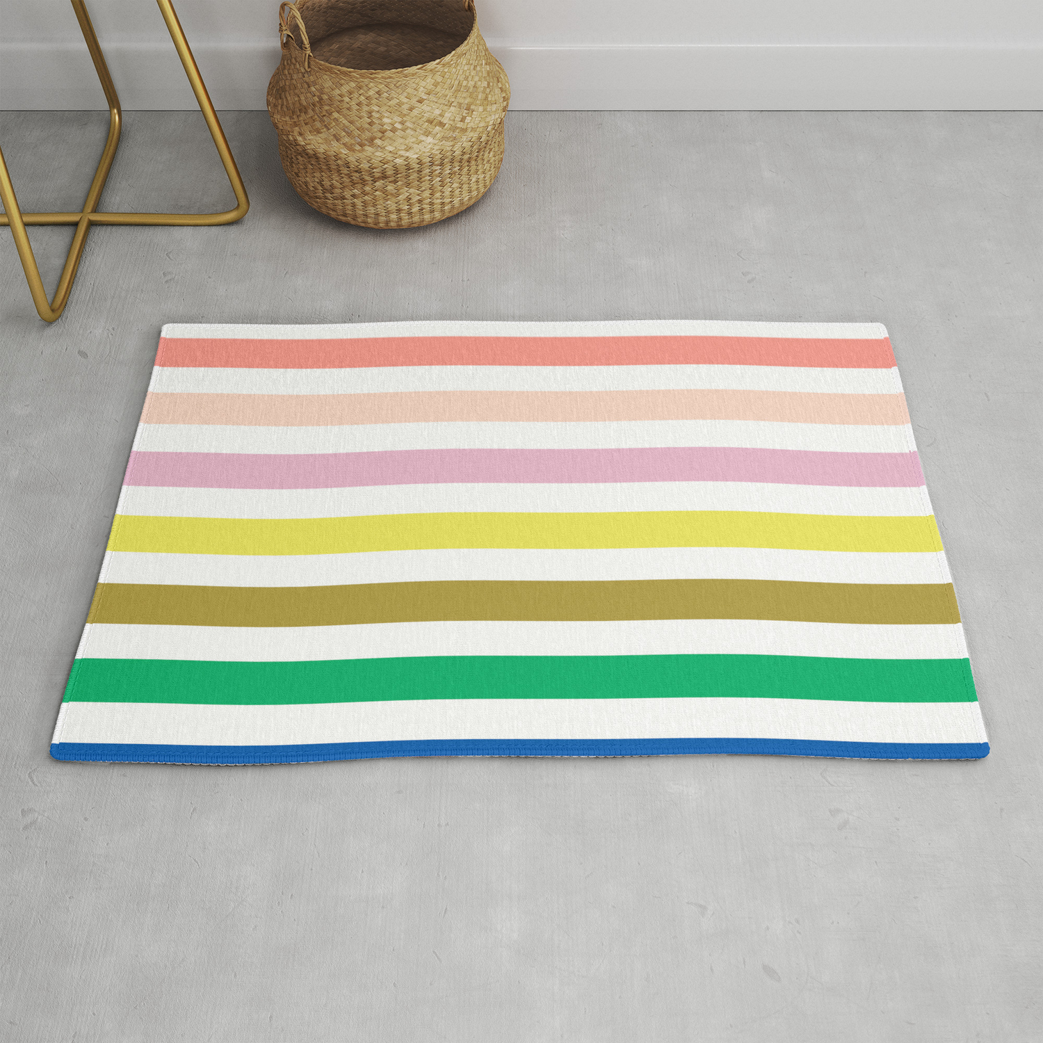 nursery rainbow rug