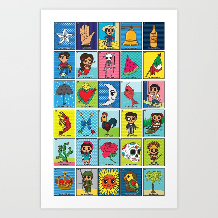 LOTERIA! Art Print by studiolongoria Society6