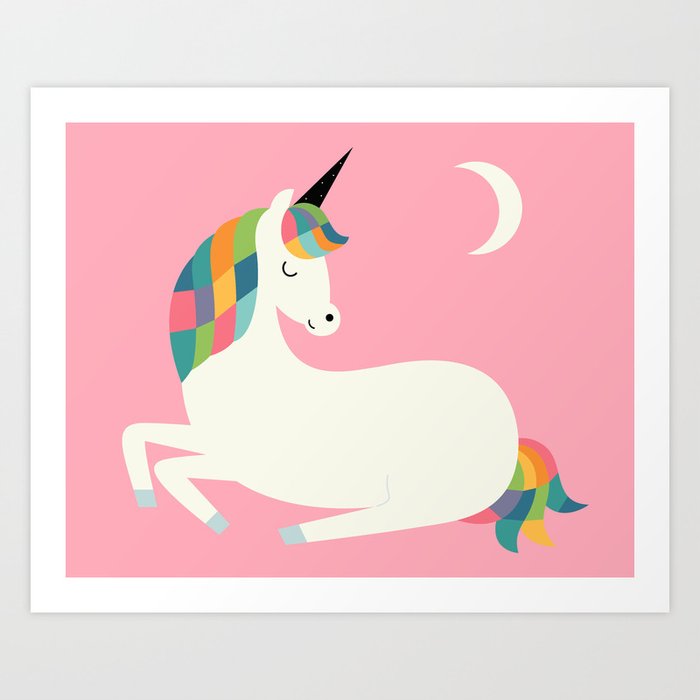 Discover the motif UNICORN HAPPINESS by Andy Westface as a print at TOPPOSTER