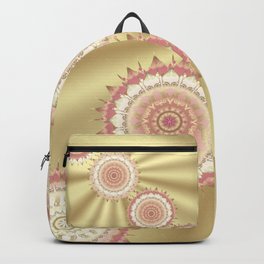 Delicate Mandalas on Gold Backpack